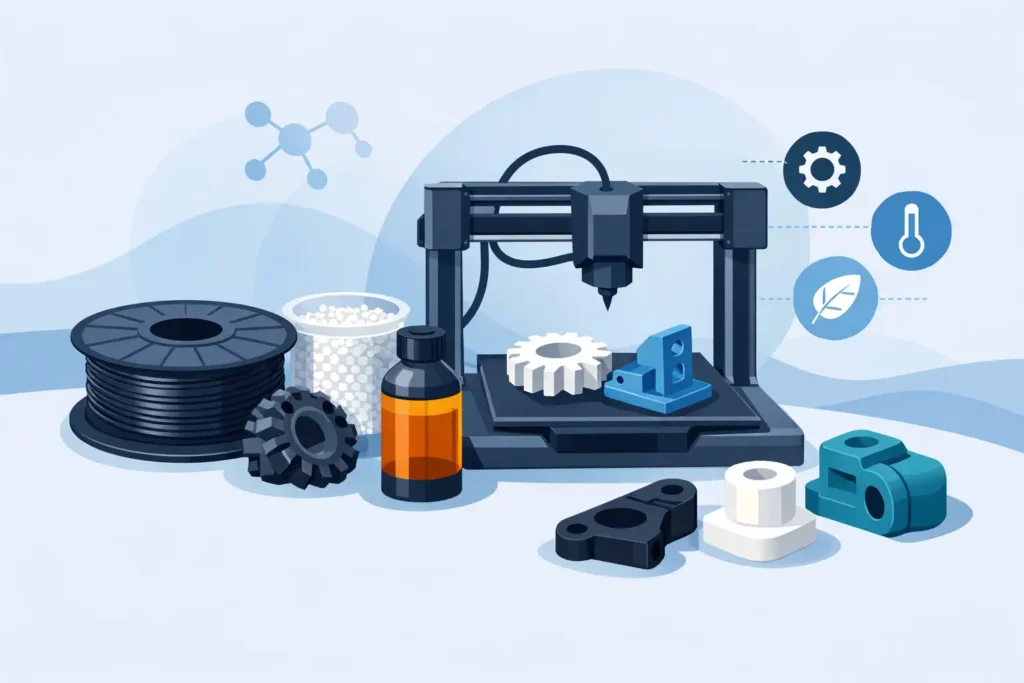 Wybór tworzywa dla części w druku 3D